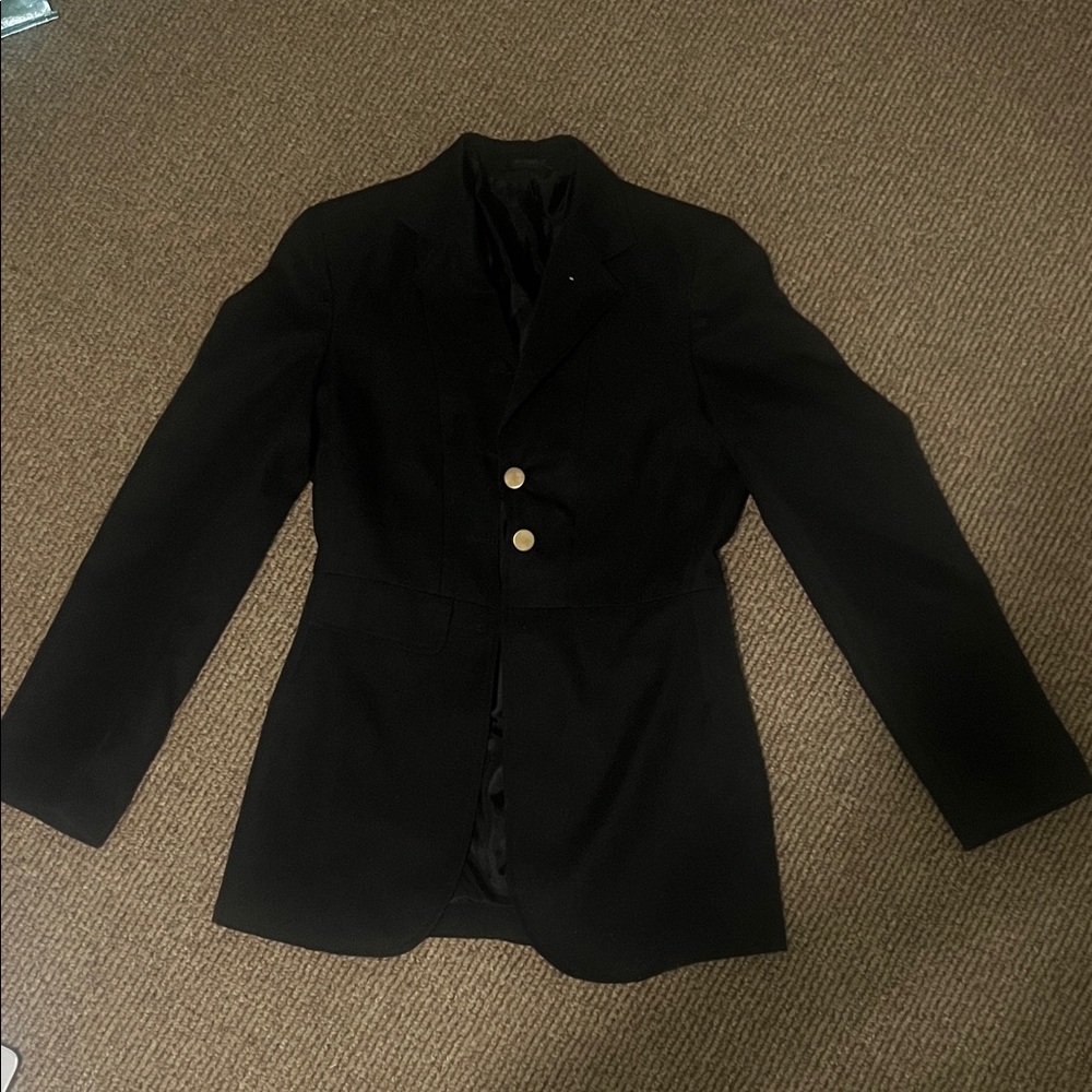 equestrian dressage show jacket black with gold buttons
